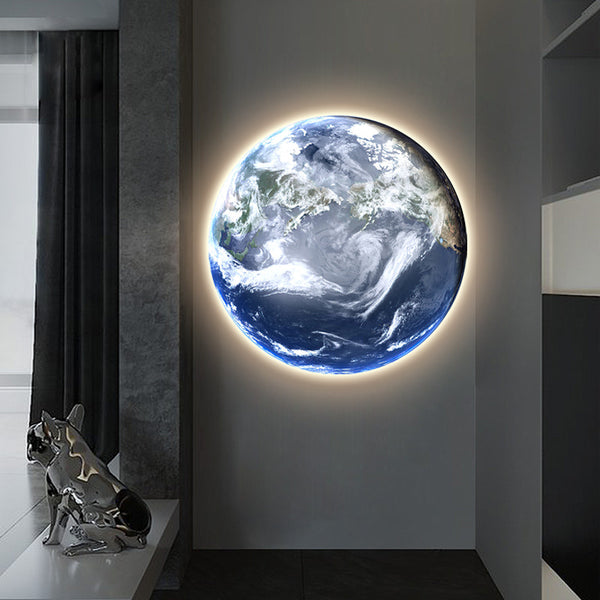 Acryl-Wandbild mit Beleuchtung Erde 100cm