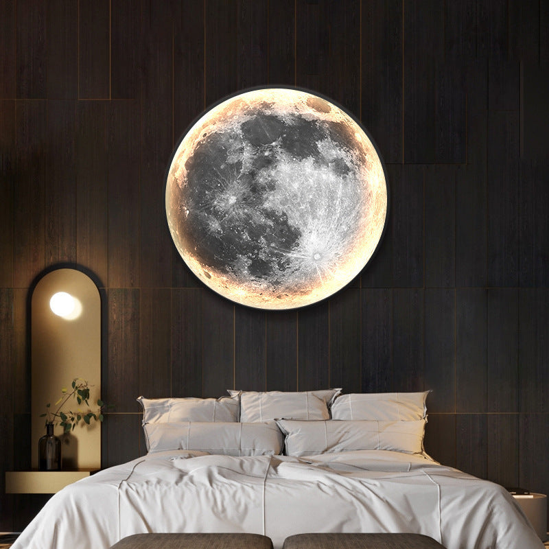 Hängend Acryl-Wandbild mit Beleuchtung Moon 100cm