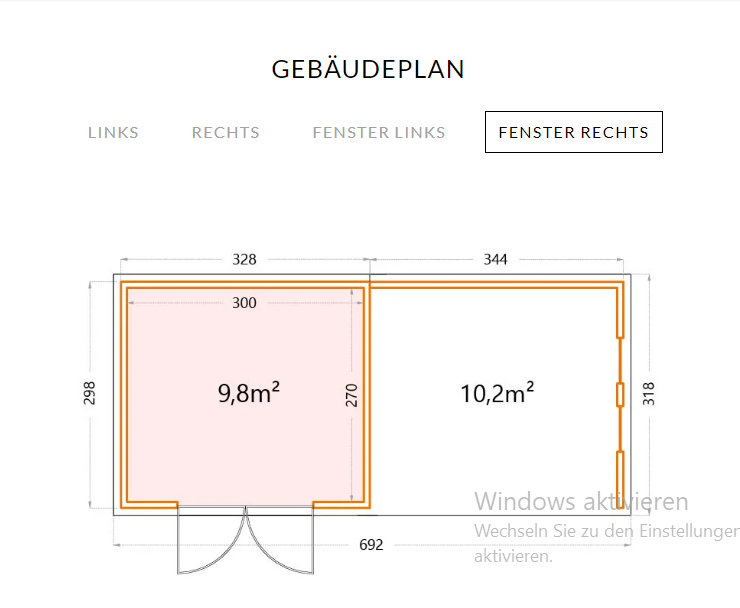 Bolthouse Gartenhaus mit Pergola Large