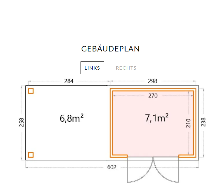 Bolthouse Gartenhaus mit Pergola Extra Large Offen