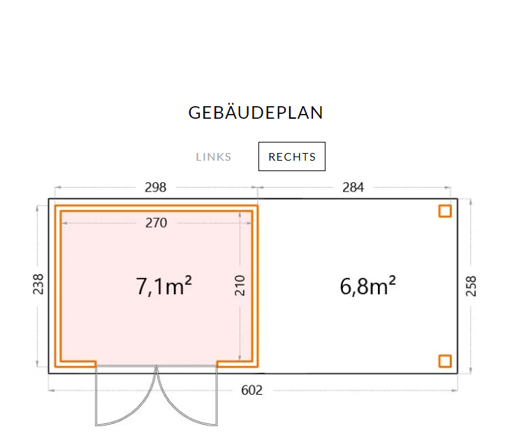 Bolthouse Gartenhaus mit Pergola Extra Large Offen