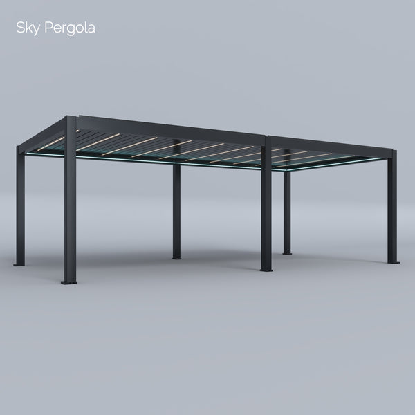 SkyMax Ultra Aluminium Pergola LED 4m x 8m motorisiert NEU