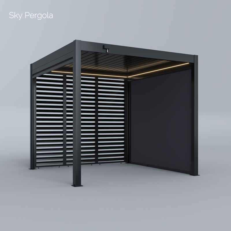 Aluminum pergola side blind 4m