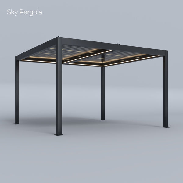 SkyMotion LED Aluminium Pergola 4m x 4m motorisiert