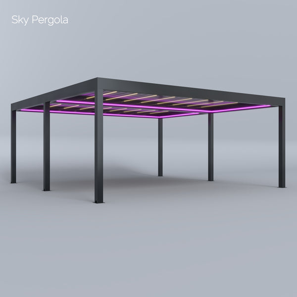 SkyGrand Master Aluminium Pergola LED 7m x 7m motorisiert NEU