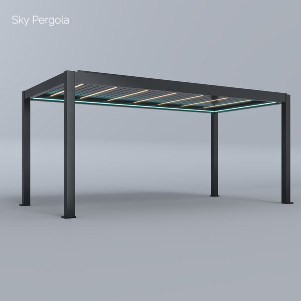 SkyMax Ultra Aluminium Pergola LED 3m x 6m motorisiert NEU