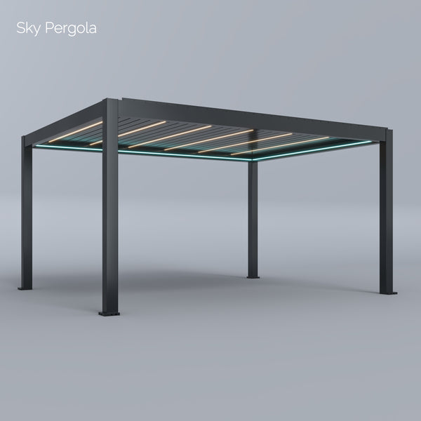 SkyMax Ultra Aluminium Pergola LED 4m x 5m motorisiert NEU