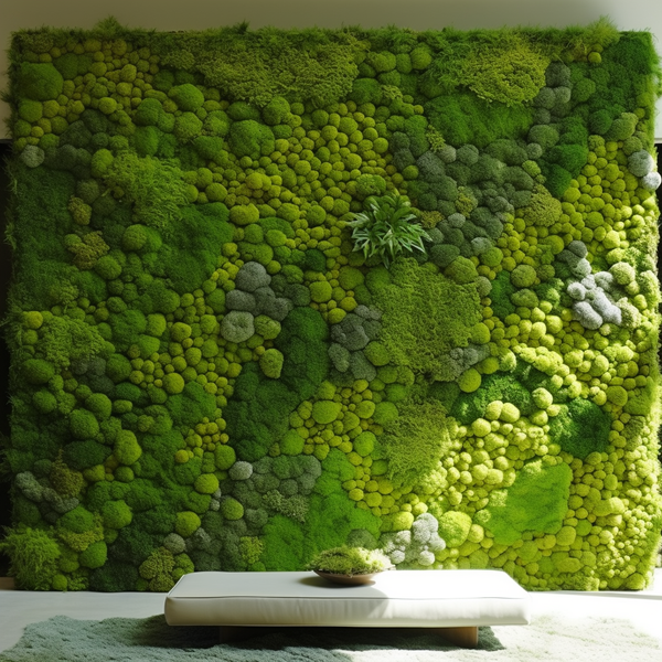 Bild einer Echtmoos-Wand aus den Echt-Moos-Panel