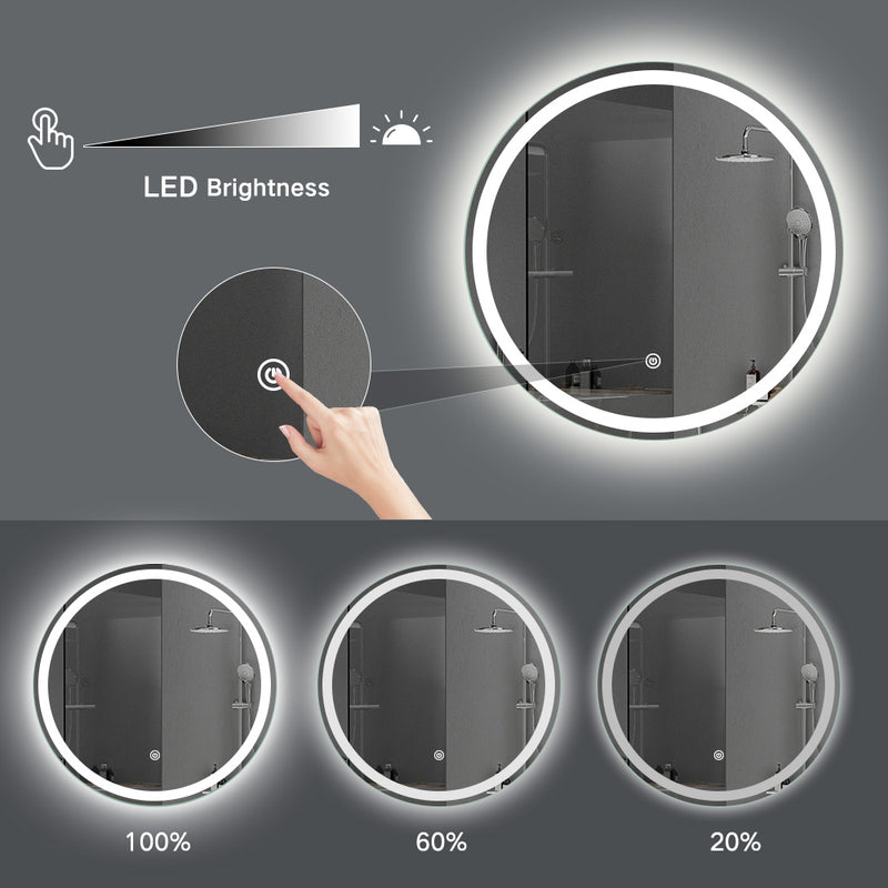 LED Spiegel mit Dimm Funktion 60 cm