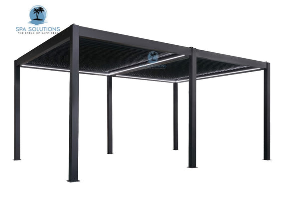 SkyMotion LED Aluminium Pergola 3m x 6m motorisiert SUPERSALE