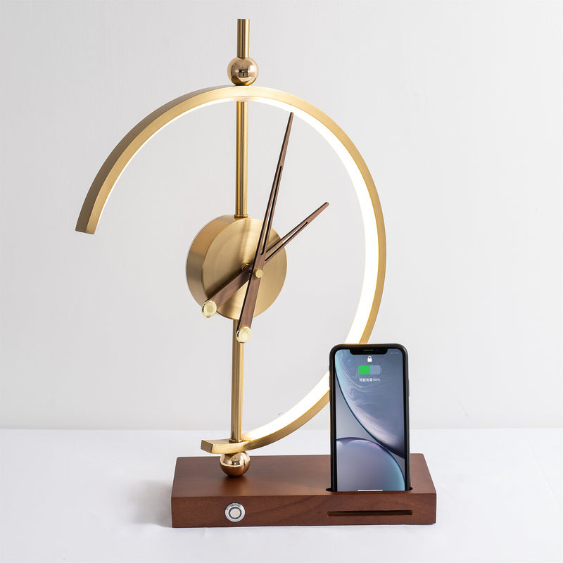 Moderne Uhr/Nachttisch Lampe mit Wireless Ladestation